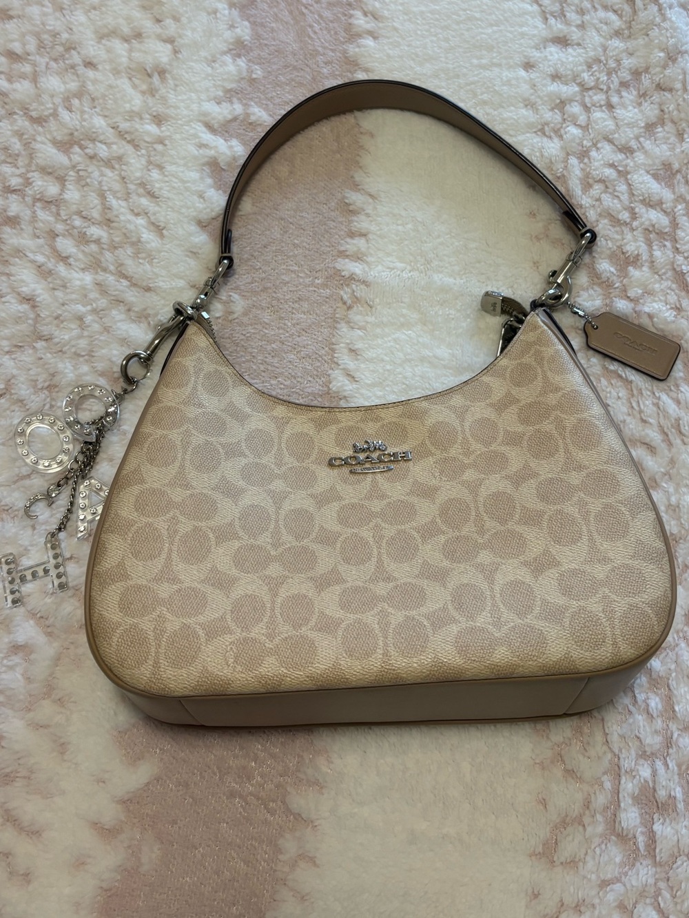 Coach Teri Hobo bag with charm.